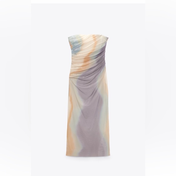Zara Strapless Tie Dye Print Dress_NWT - Picture 2 of 13
